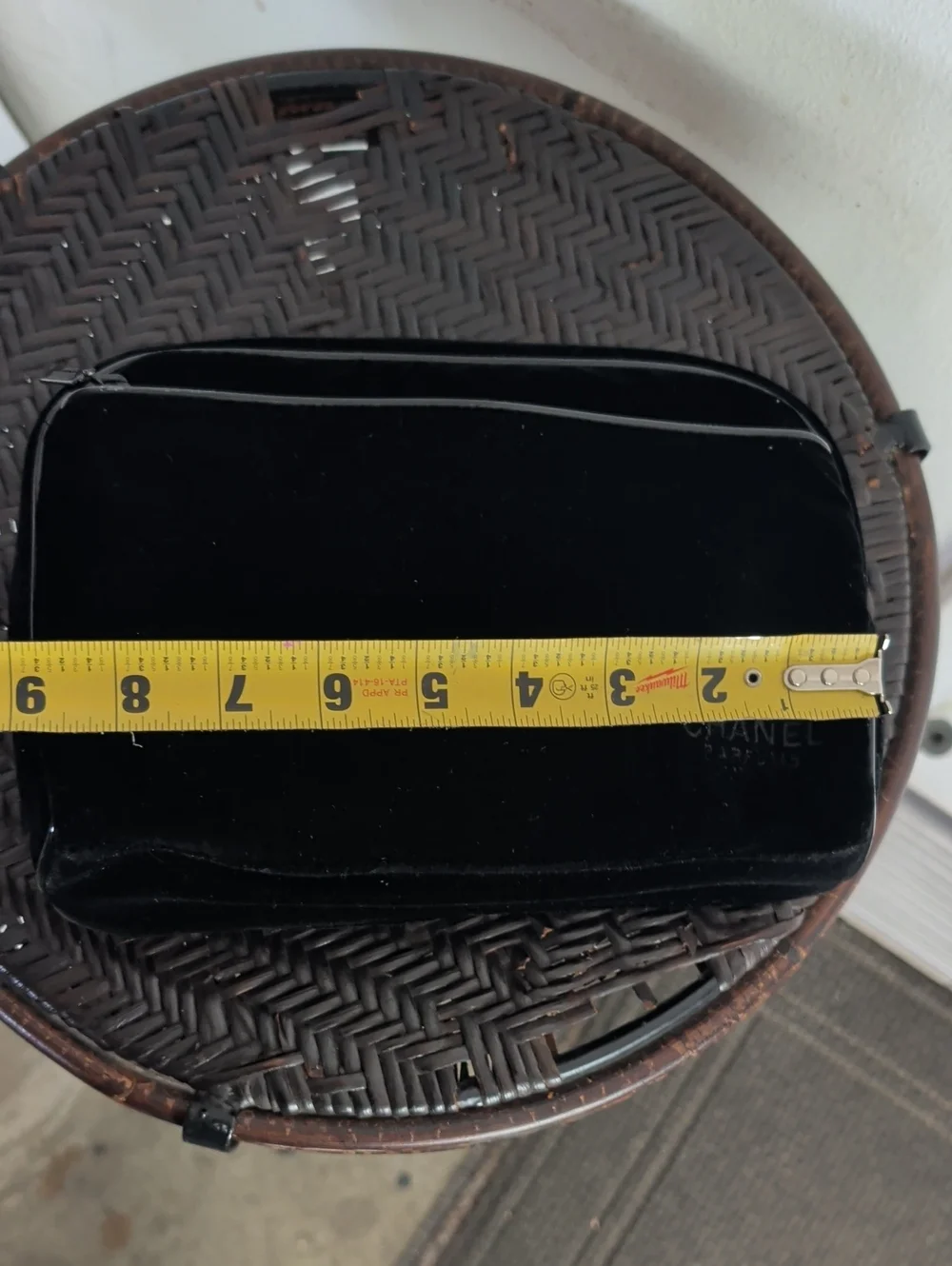 Chanel parfums velvet makeup bag